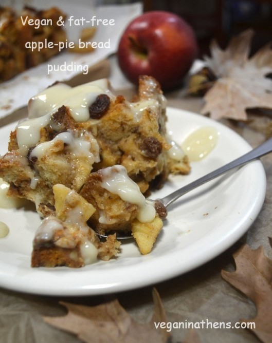Apple and bread pudding - Vegan in Athens 1